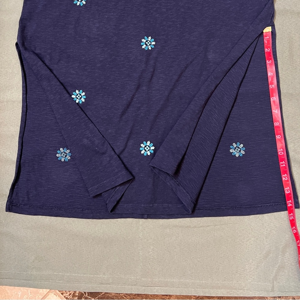 J. Jill Maxi Dress Blue‎ Embroidered Sleeveless Sz S - Picture 10 of 12